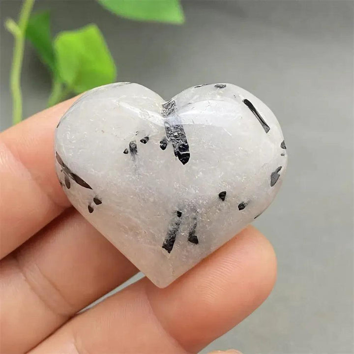 Black Tourmaline in Quartz Crystal Heart | Pick Yours