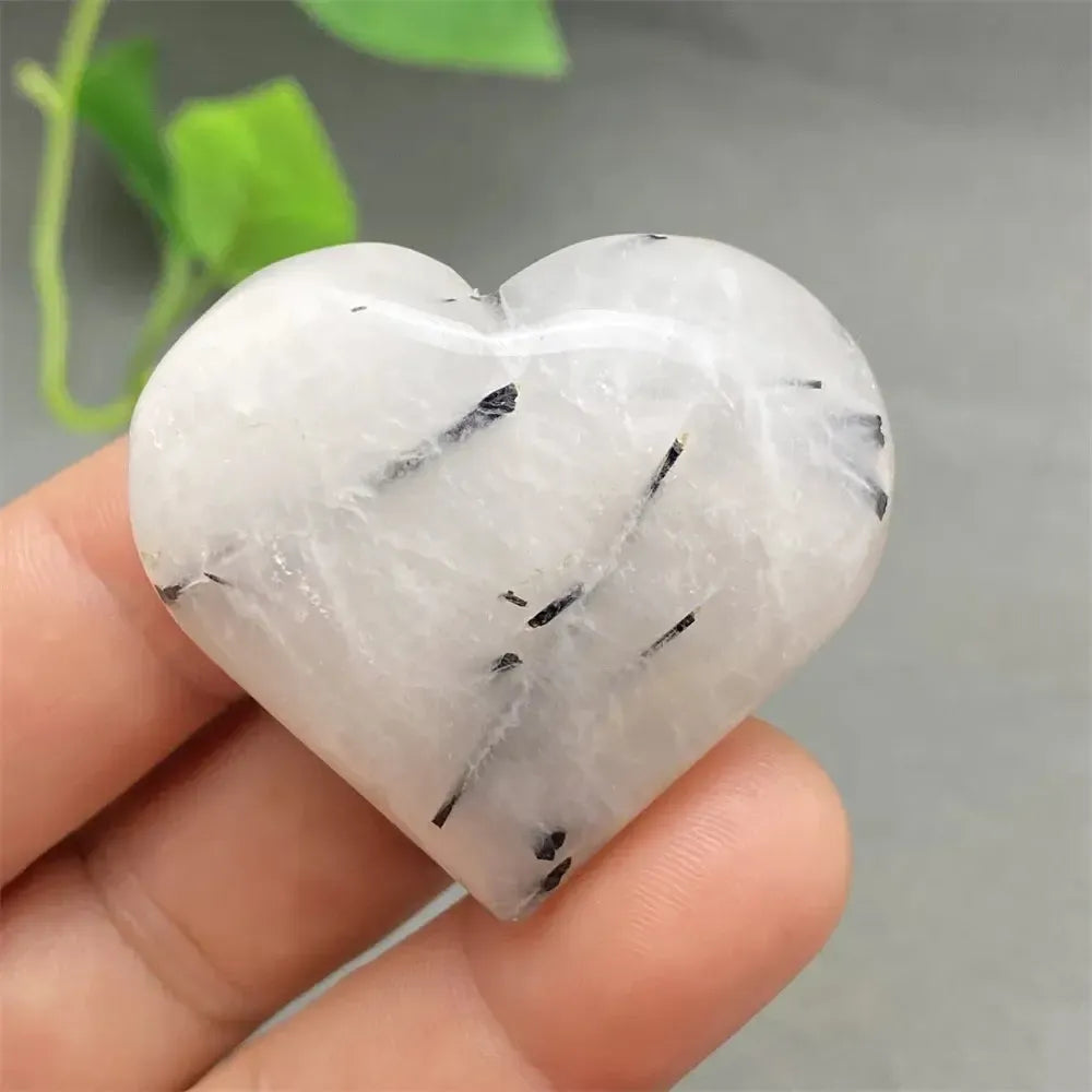 Black Tourmaline in Quartz Heart Crystal-Hearts-Ali-15 50g-Black Tourmaline in Quartz-Crystal Destiny