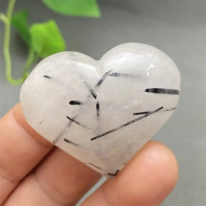Black Tourmaline in Quartz Heart Crystal-Hearts-Ali-2 50g-Black Tourmaline in Quartz-Crystal Destiny