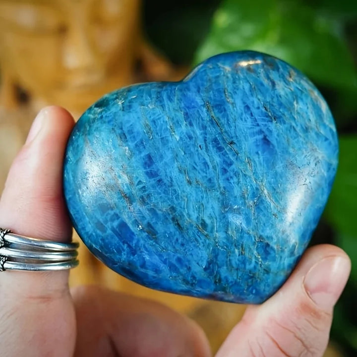 Blue Apatite Crystal Heart