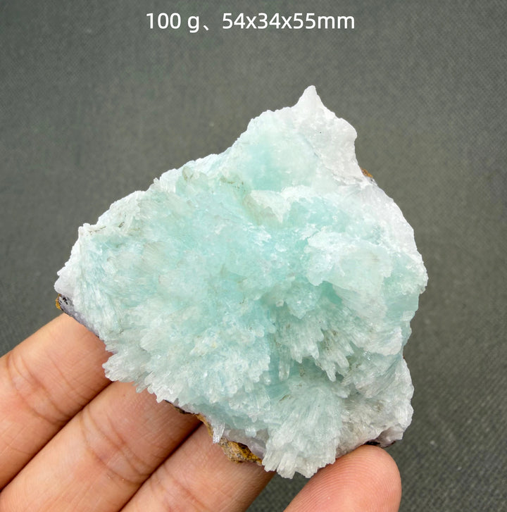 Blue Aragonite Crystal Cluster Specimen