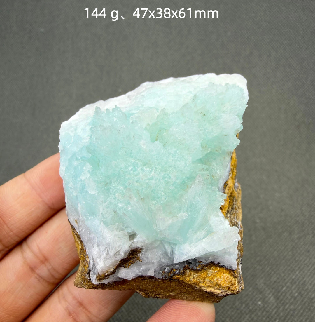 Blue Aragonite Crystal Cluster Specimen