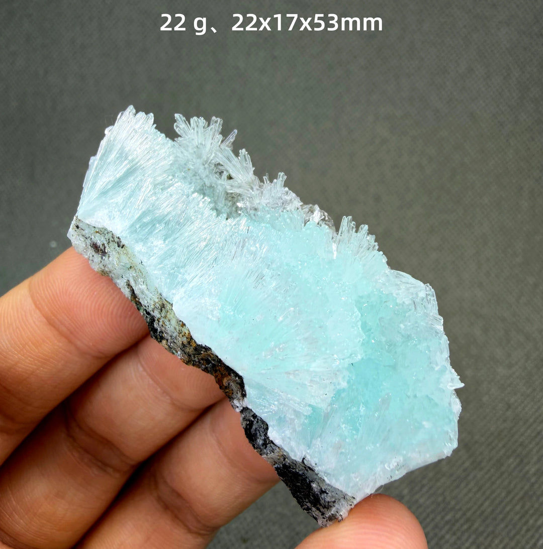 Blue Aragonite Crystal Cluster Specimen