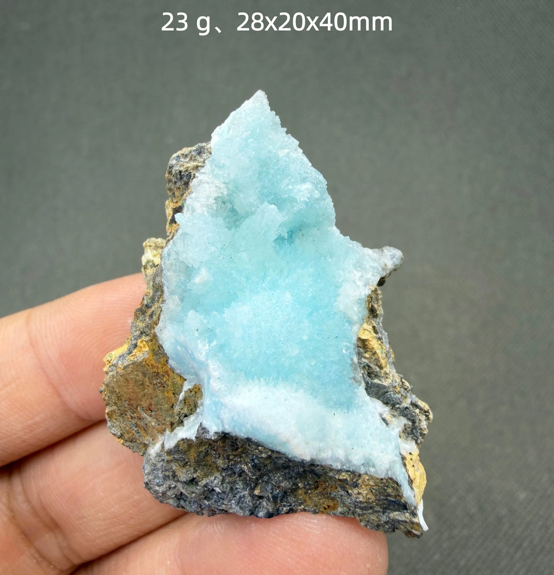 Blue Aragonite Crystal Cluster Specimen