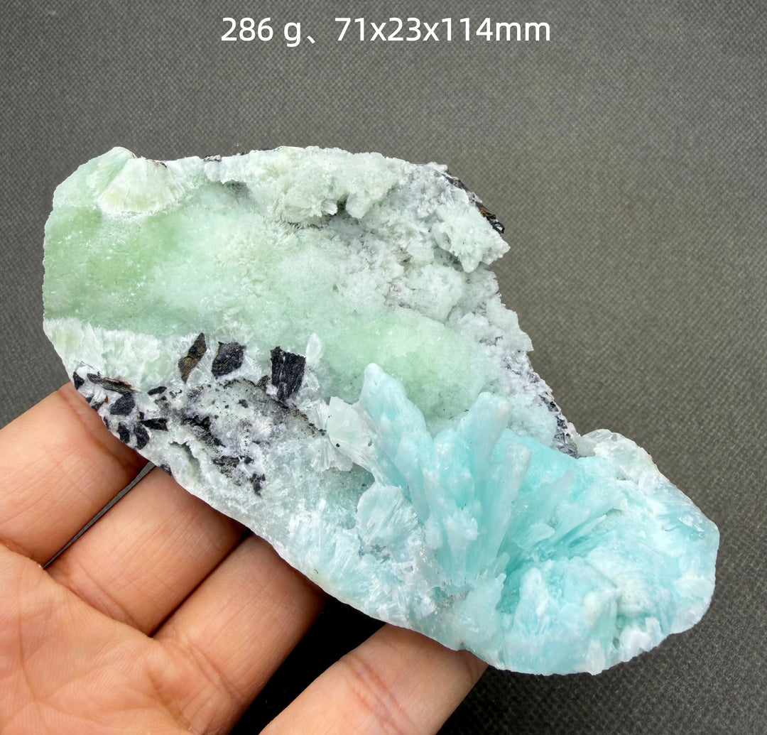 Blue Aragonite Crystal Cluster Specimen