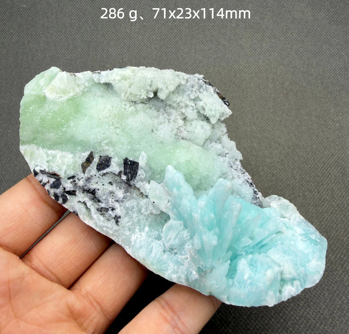 Blue Aragonite Crystal Cluster Specimen
