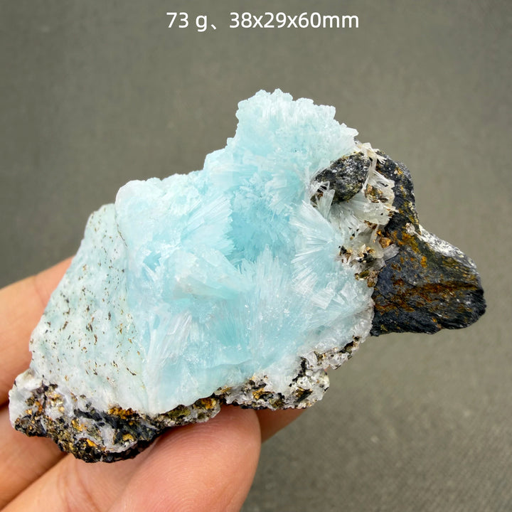Blue Aragonite Crystal Cluster Specimen