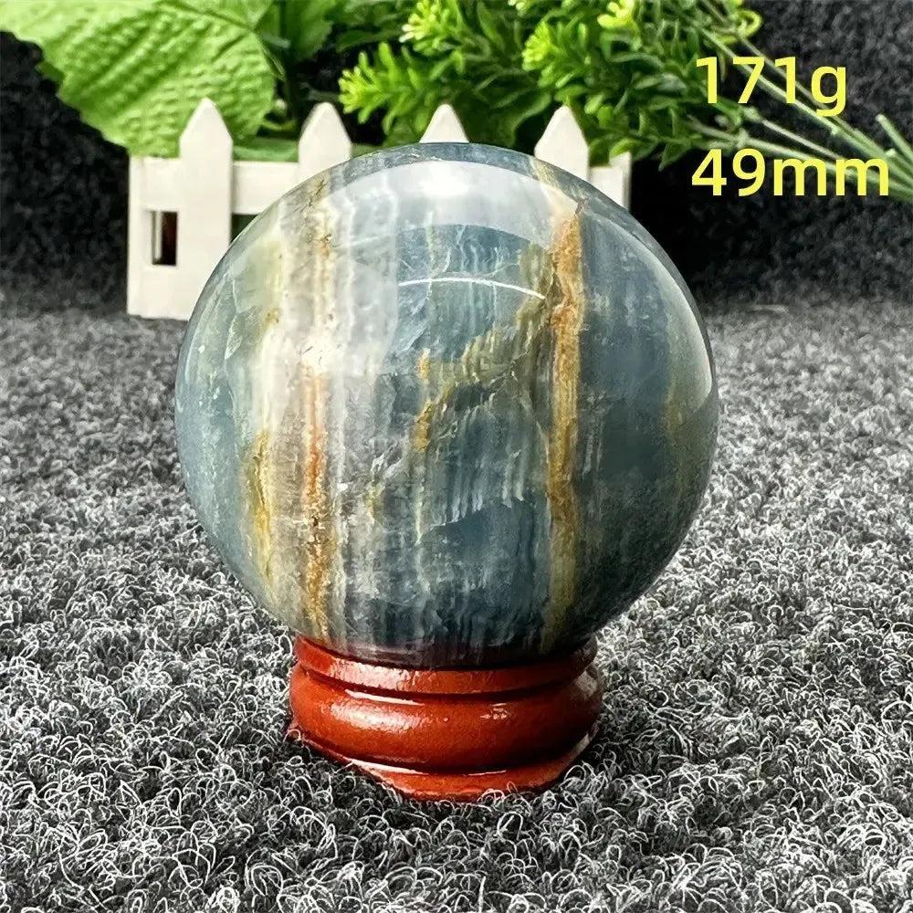 Blue Calcite Crystal Sphere