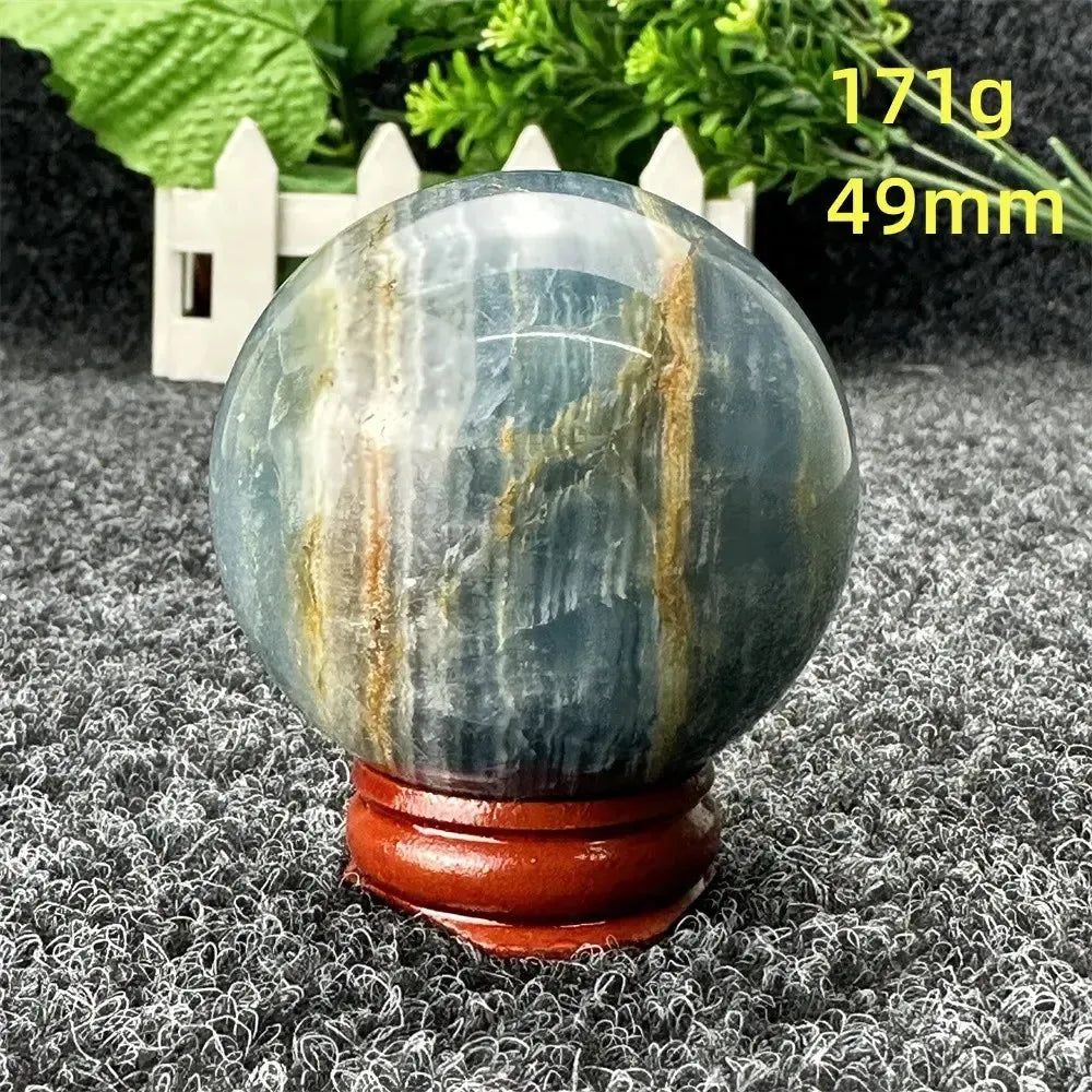 Blue Calcite Crystal Sphere-Spheres-Ali-Blue Calcite-171g 49mm-Crystal Destiny