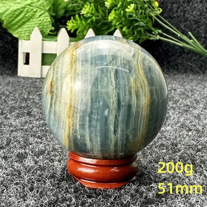 Blue Calcite Crystal Sphere-Spheres-Ali-Blue Calcite-200g 51mm 1-Crystal Destiny