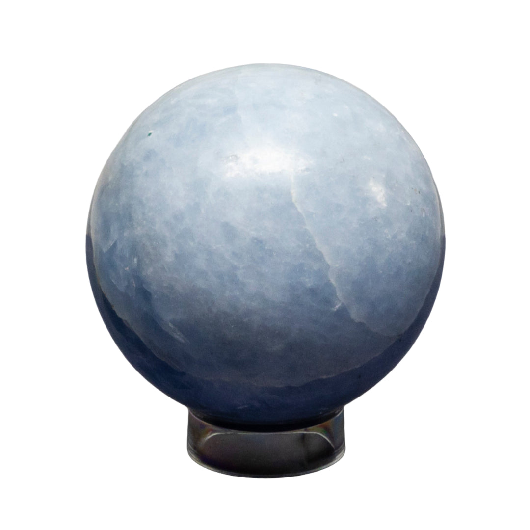 Blue Calcite Spheres 72-93mm-Spheres-Crystal Destiny-Blue Calcite-514g - 72mm Diameter-Crystal Destiny