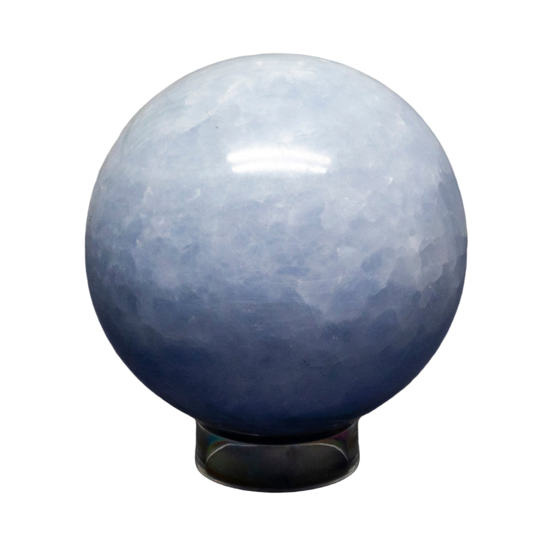 Blue Calcite Spheres 72-93mm-Spheres-Crystal Destiny-Blue Calcite-562g - 74mm Diameter-Crystal Destiny