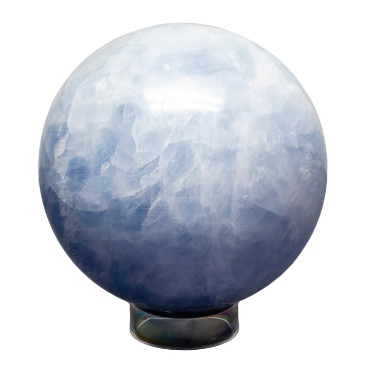 Blue Calcite Spheres 72-93mm-Spheres-Crystal Destiny-Blue Calcite-810g - 82mm Diameter-Crystal Destiny