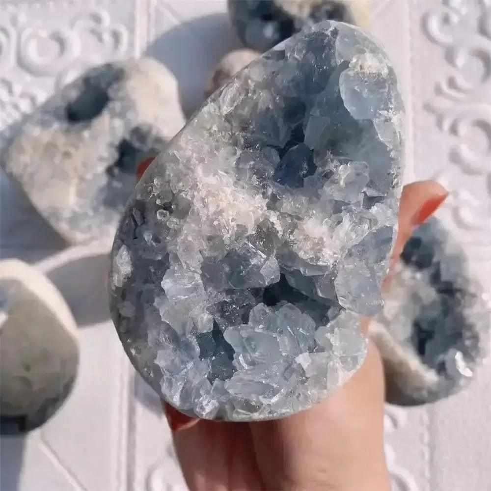Blue Celestite Crystal Geode | Crystal Destiny