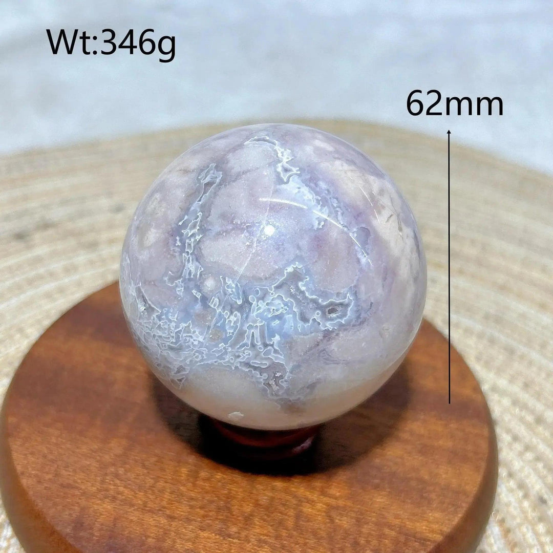 Blue Flower Agate Crystal Sphere