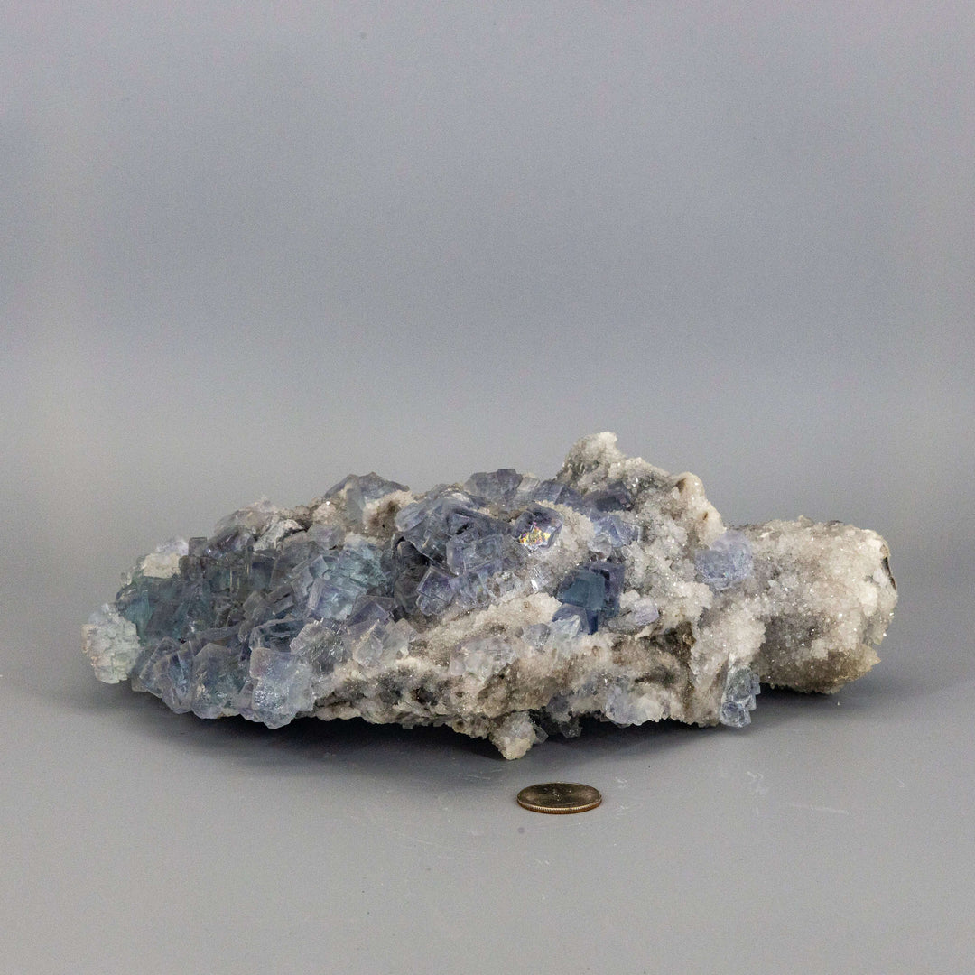 Blue Fluorite XL Sugar Cube Cluster 5.5 lbs-Clusters-Crystal Destiny-Blue Fluorite-2508g - 10.50"L x 7.250"W x 3.25"H-Crystal Destiny