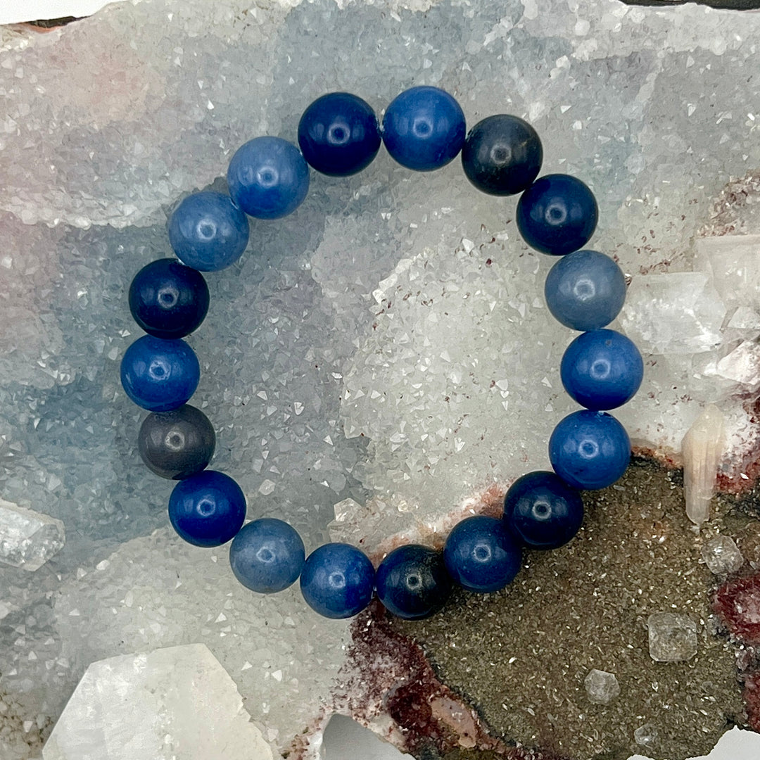 Blue Kyanite Bracelet-Bracelets-Crystal Destiny-Kyanite-10mm-6.5"-Crystal Destiny