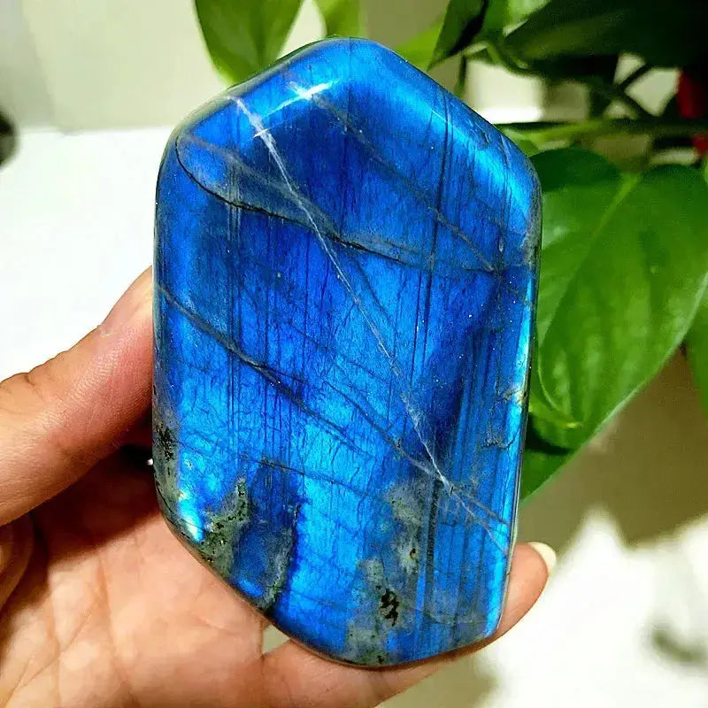 Blue Labradorite Crystal Freeform-Freeforms-Ali-Labradorite-A26 340g 91-61mm-Crystal Destiny