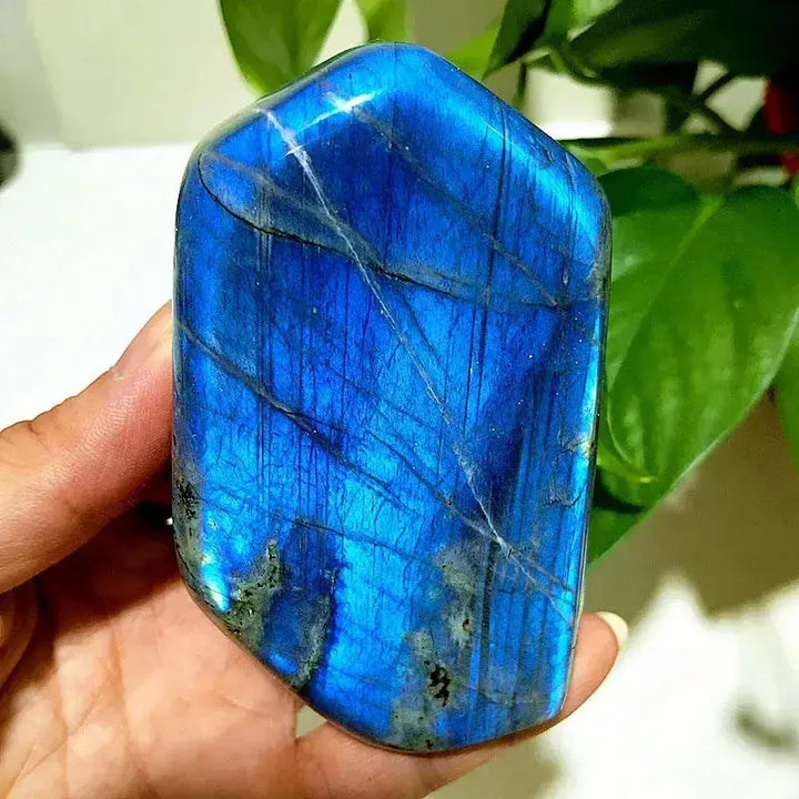 Blue Labradorite Crystal Freeform-Freeforms-Ali-Labradorite-A26 340g 91-61mm-Crystal Destiny