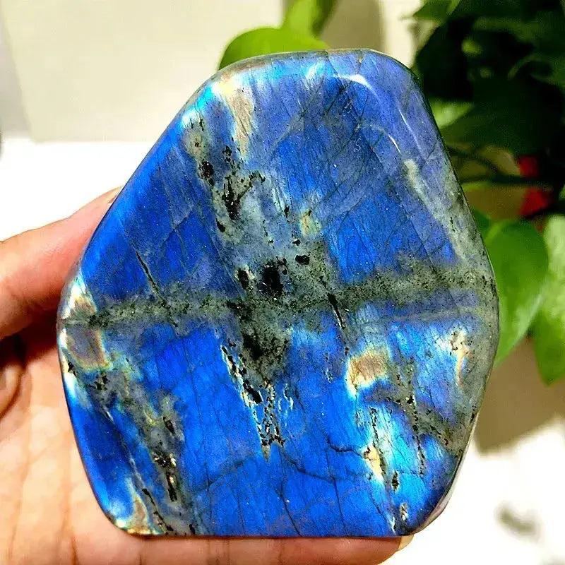 Blue Labradorite Crystal Freeform with stunning blue-green iridescence, enhancing intuition and spiritual awareness.