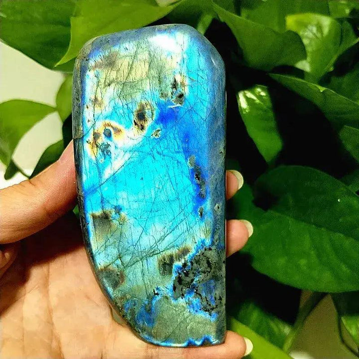Blue Labradorite Crystal Freeform with stunning blue-green iridescence, enhancing intuition and spiritual awareness.
