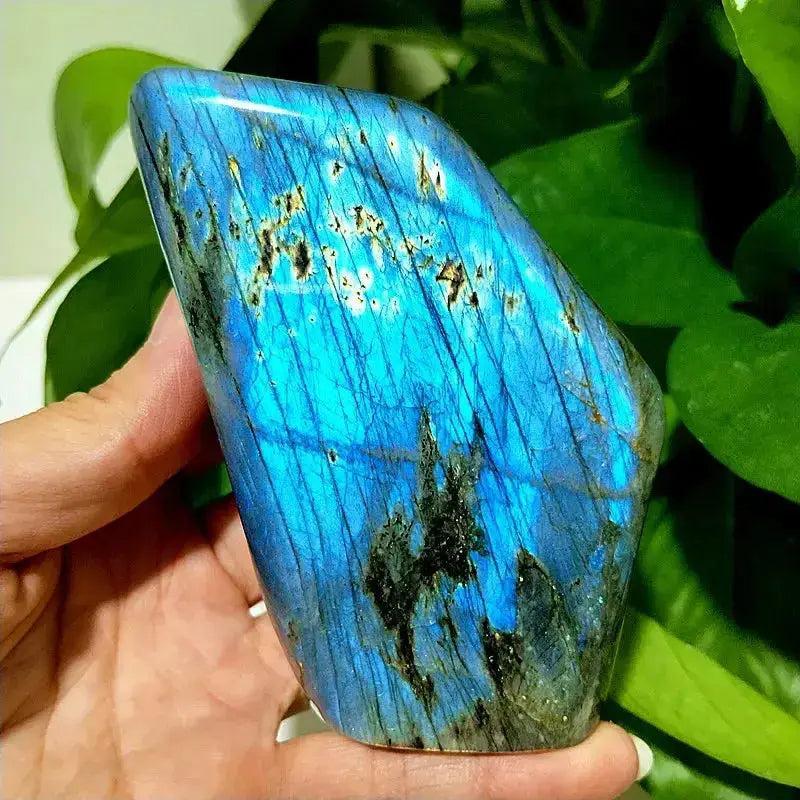 Blue Labradorite Crystal Freeform with stunning blue-green iridescence, perfect for intuition and spiritual awareness.