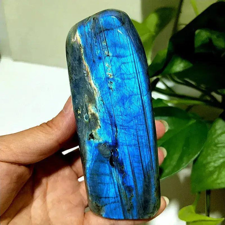 Blue Labradorite Crystal Freeform with stunning blue-green iridescence, perfect for intuition and spiritual awareness.