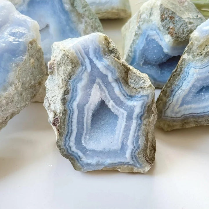 Blue Lace Agate Raw Stone