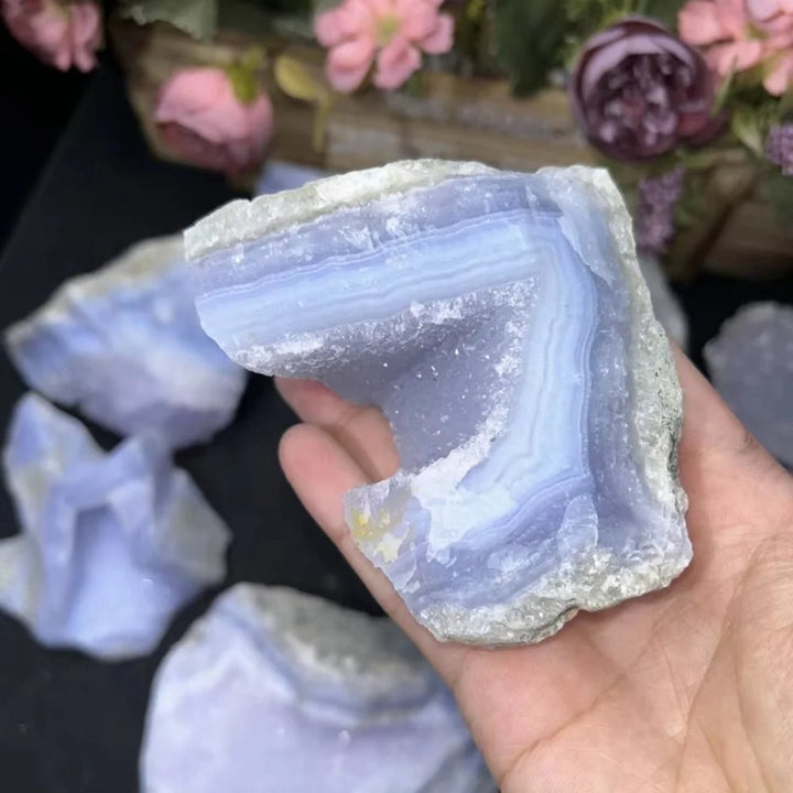 Blue Lace Agate Raw Stone