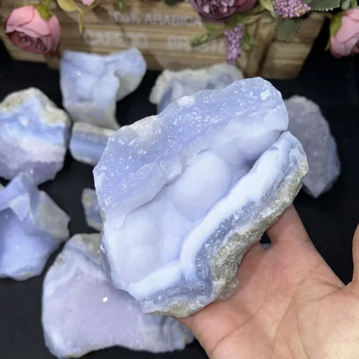 Blue Lace Agate Raw Stone