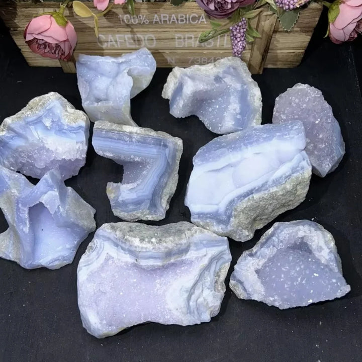 Blue Lace Agate Raw Stone