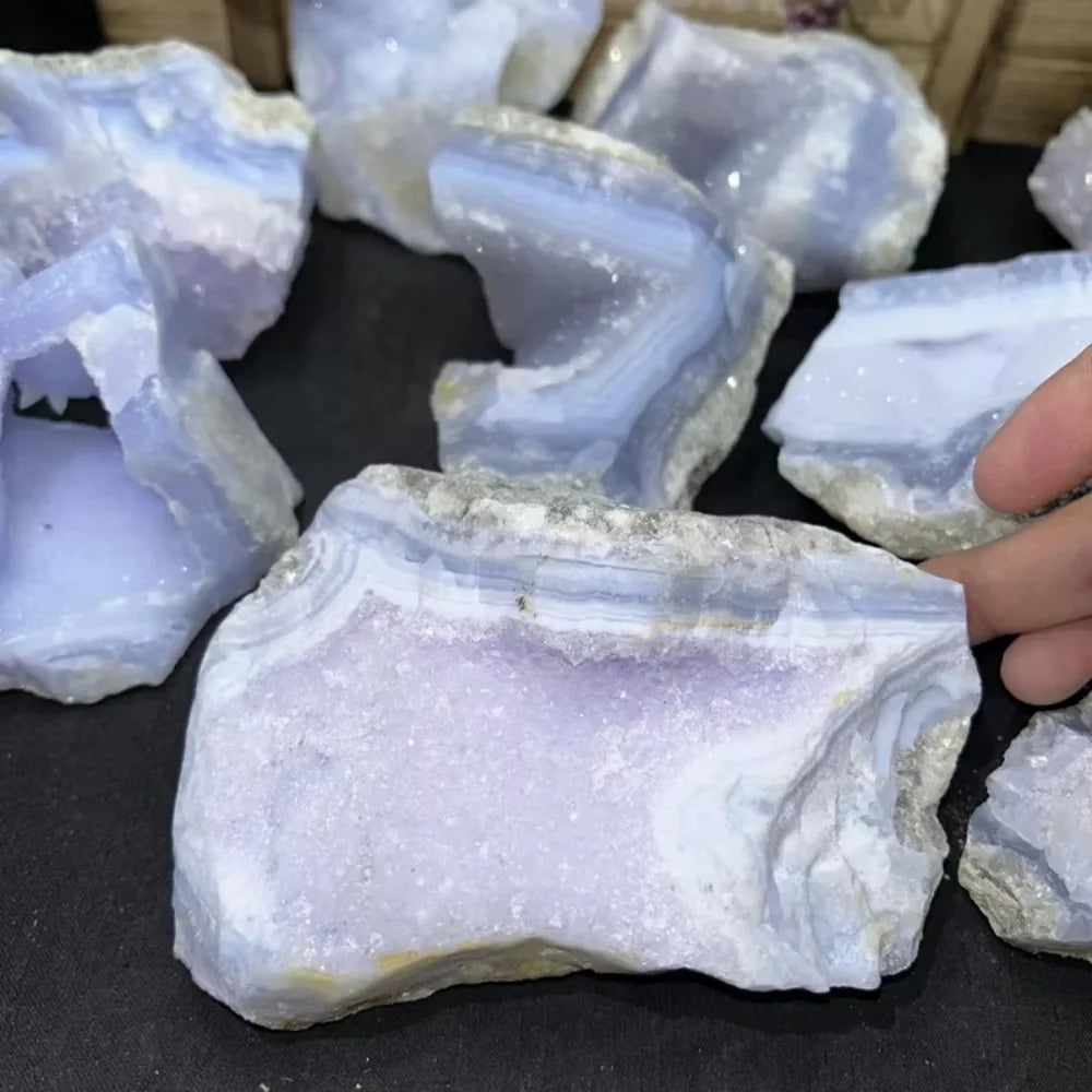 Blue Lace Agate Raw Stone