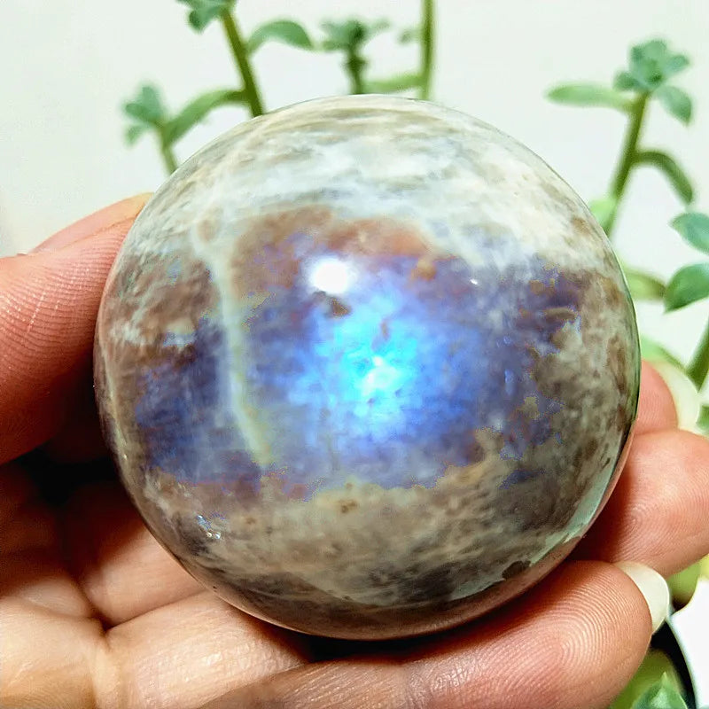 Blue Light Moonstone Sphere
