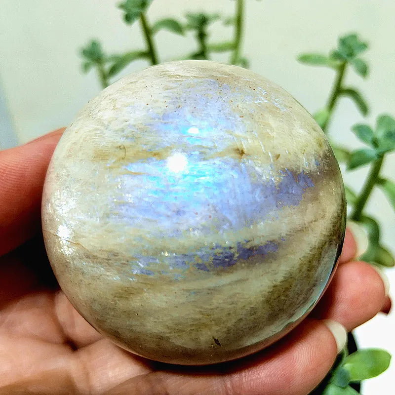Blue Light Moonstone Sphere