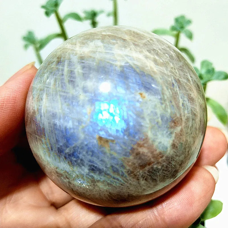 Blue Light Moonstone Sphere