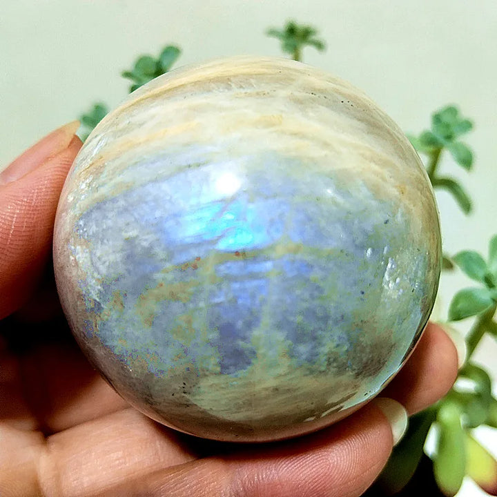 Blue Light Moonstone Sphere