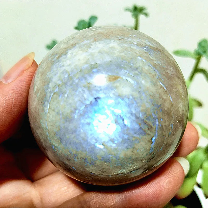 Blue Light Moonstone Sphere