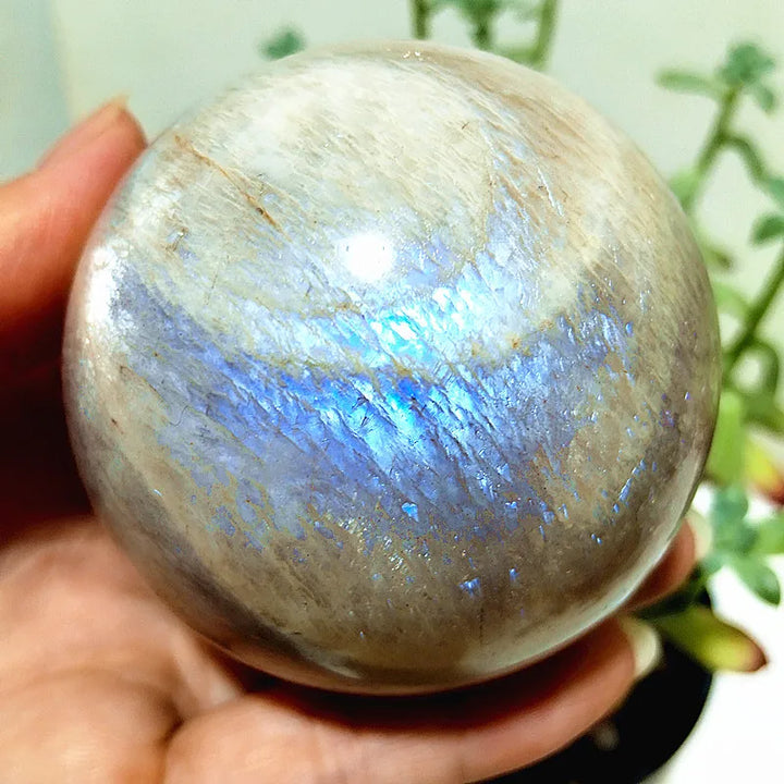 Blue Light Moonstone Sphere
