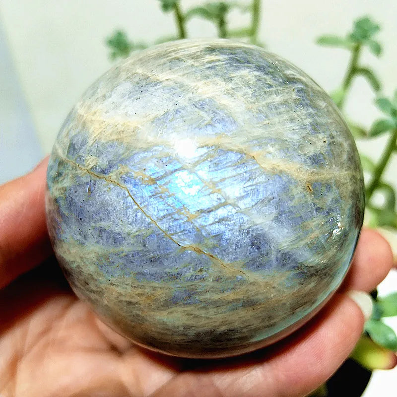Blue Light Moonstone Sphere