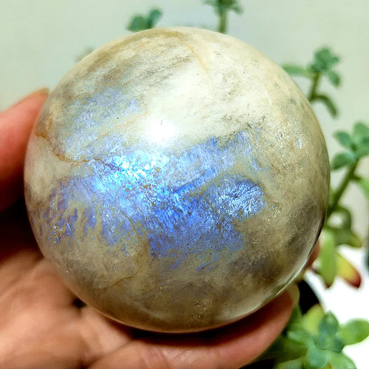 Blue Light Moonstone Sphere