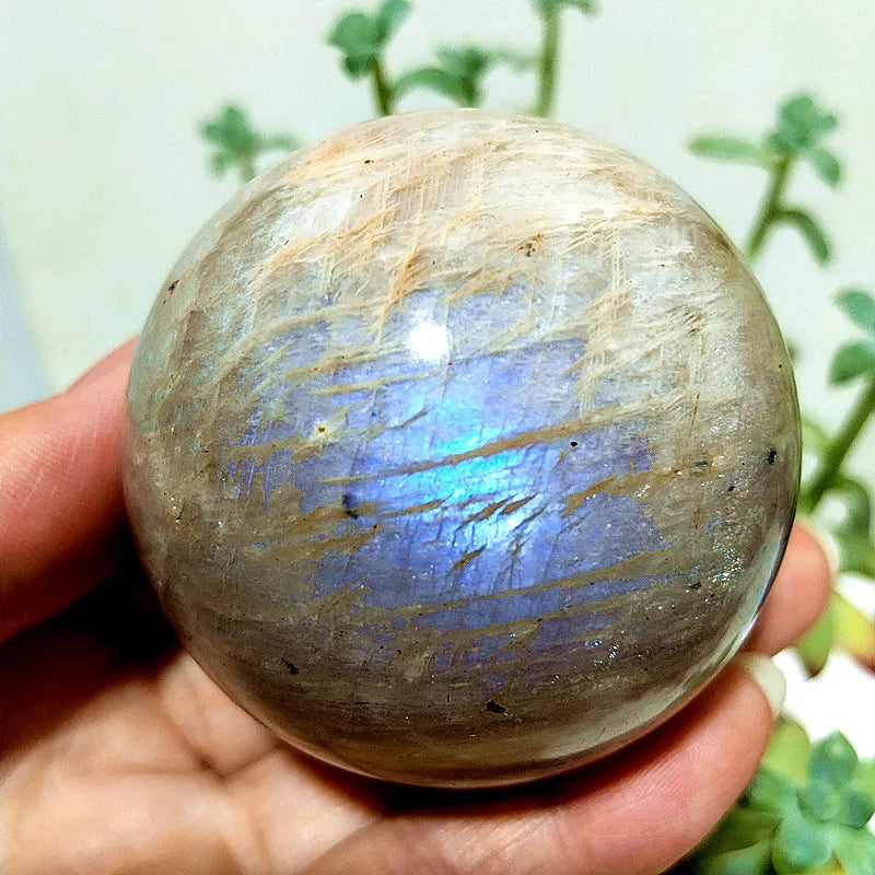 Blue Light Moonstone Sphere
