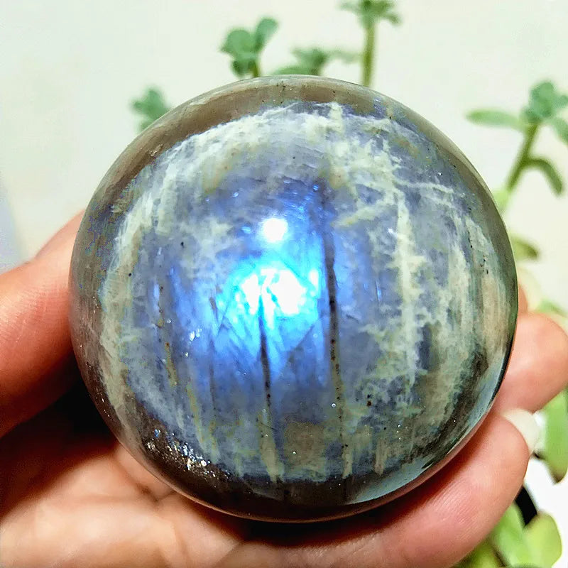 Blue Light Moonstone Sphere