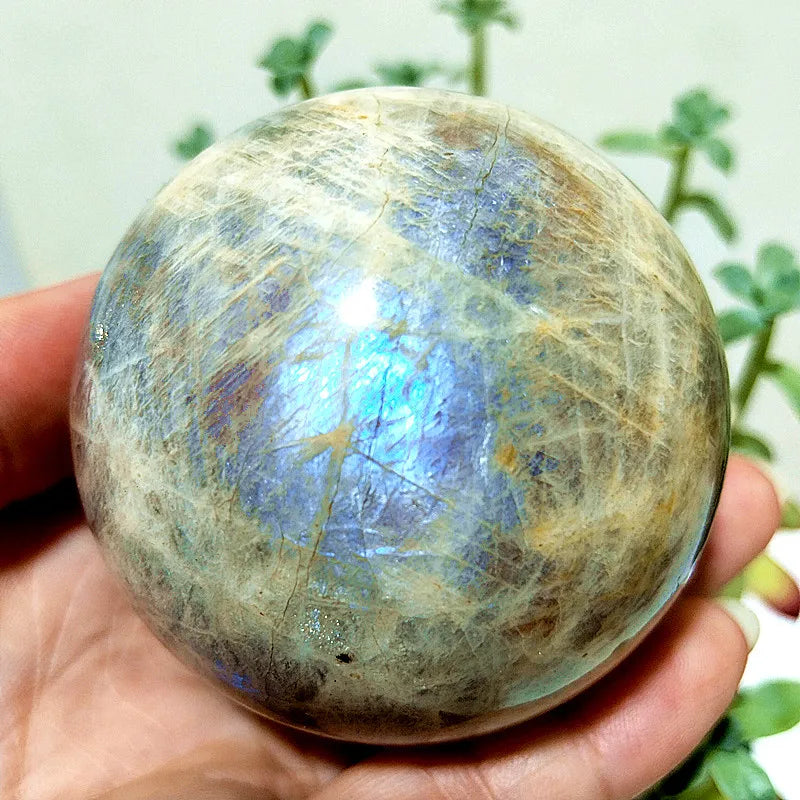 Blue Light Moonstone Sphere