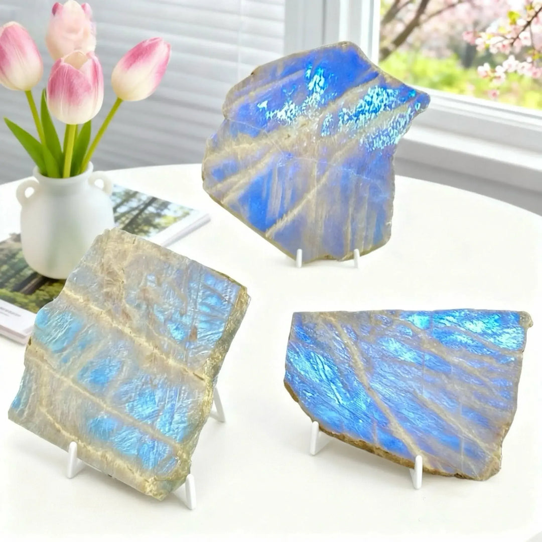 Blue Moonstone Crystal Slice-Slabs-Ali-Blue Moonstone-50-100g-Crystal Destiny
