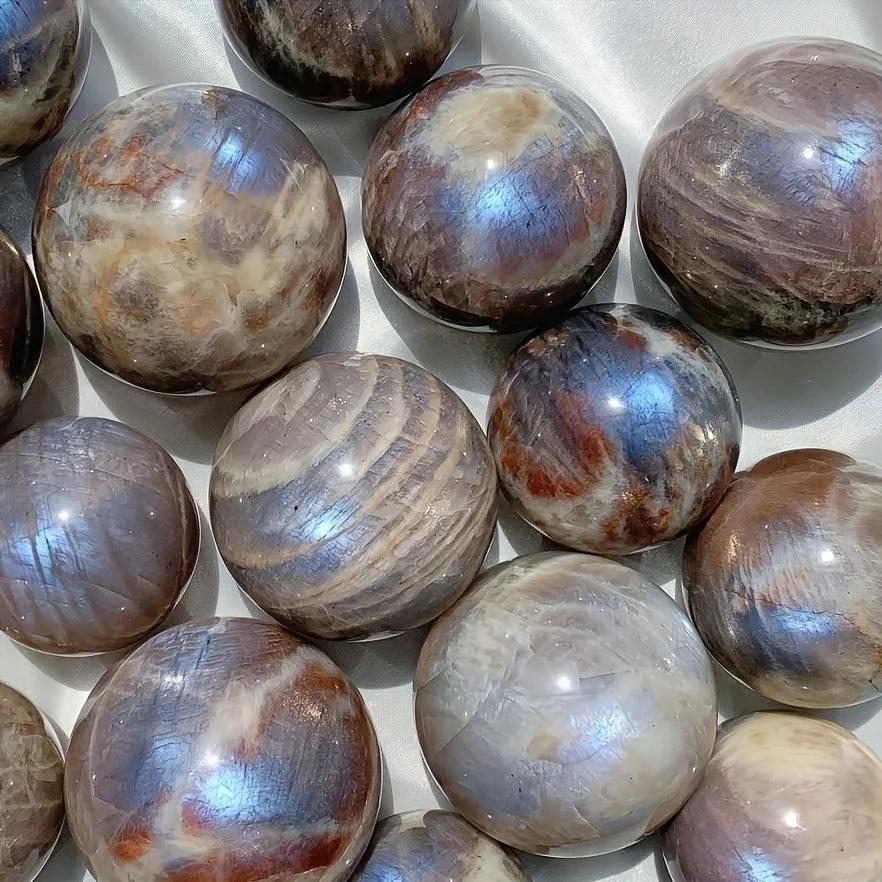 Blue Moonstone Crystal Sphere | Adularescence Flash Ball