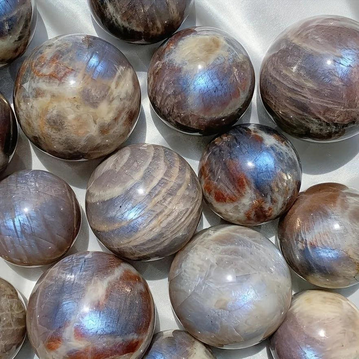 Blue Moonstone Crystal Sphere | Adularescence Flash Ball