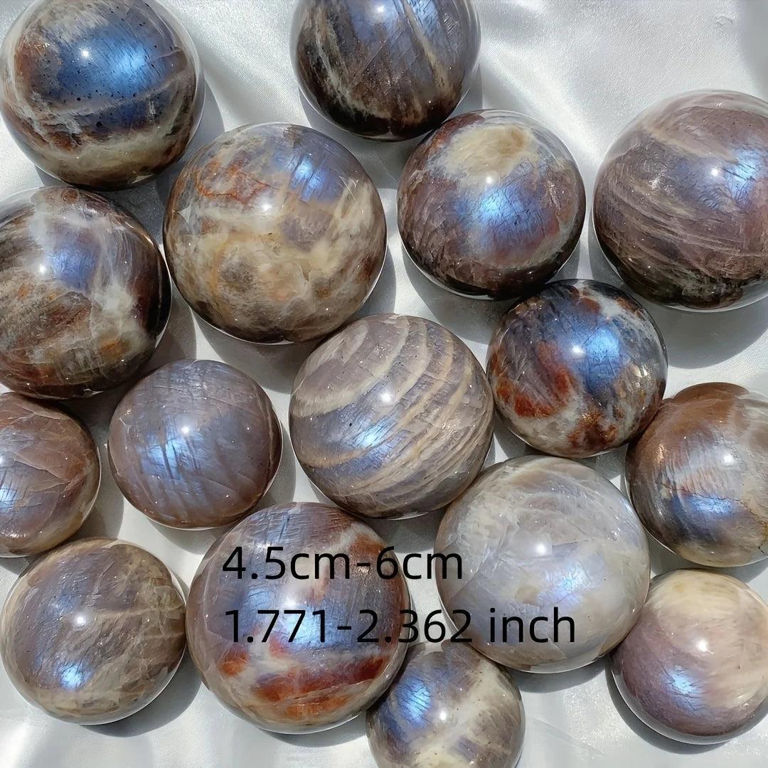 Blue Moonstone Crystal Sphere | Adularescence Flash Ball