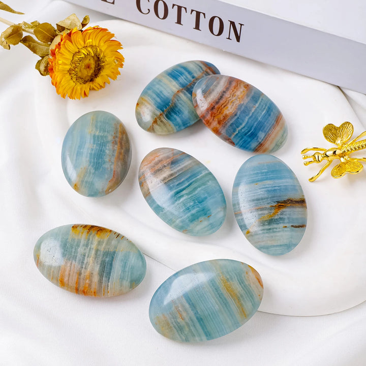 Blue Onyx Palm Stone