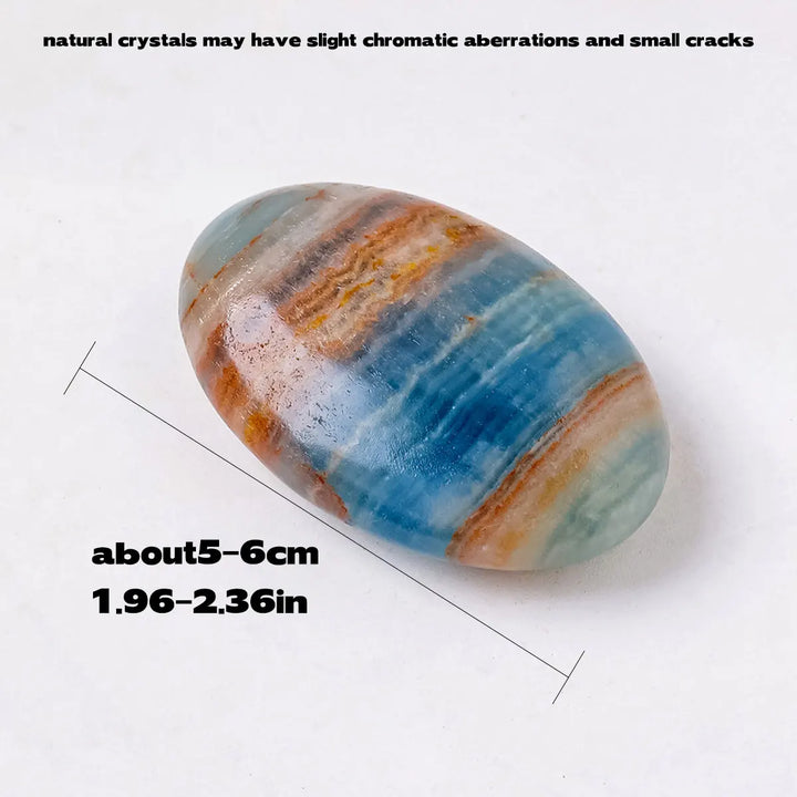 Blue Onyx Palm Stone