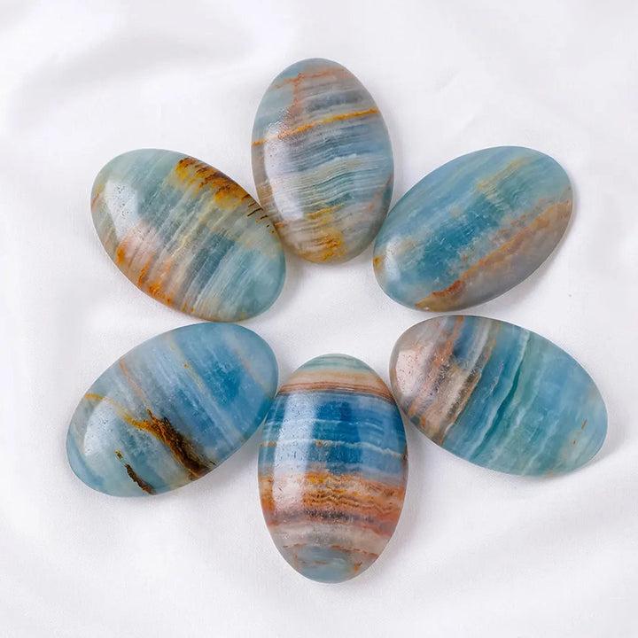 Blue Onyx Palm Stone